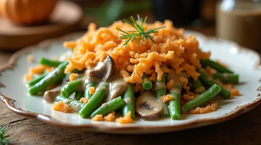 green bean casserole with cream of mushroom soup