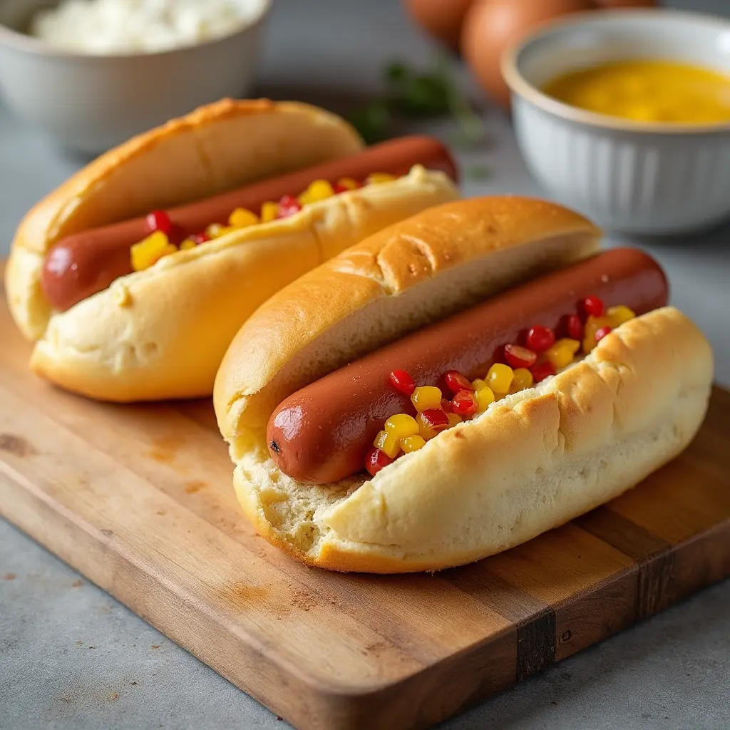 Homemade keto hot dog buns, golden-brown and fluffy, served with hot dogs and keto-friendly toppings. A perfect low-carb, gluten-free alternative for a healthier meal